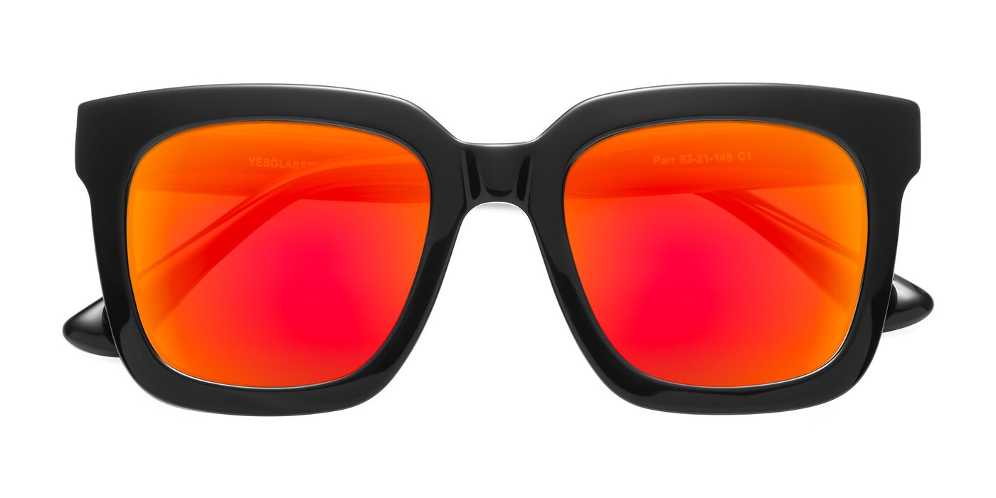 Parr - Black Flash Mirrored Sunglasses