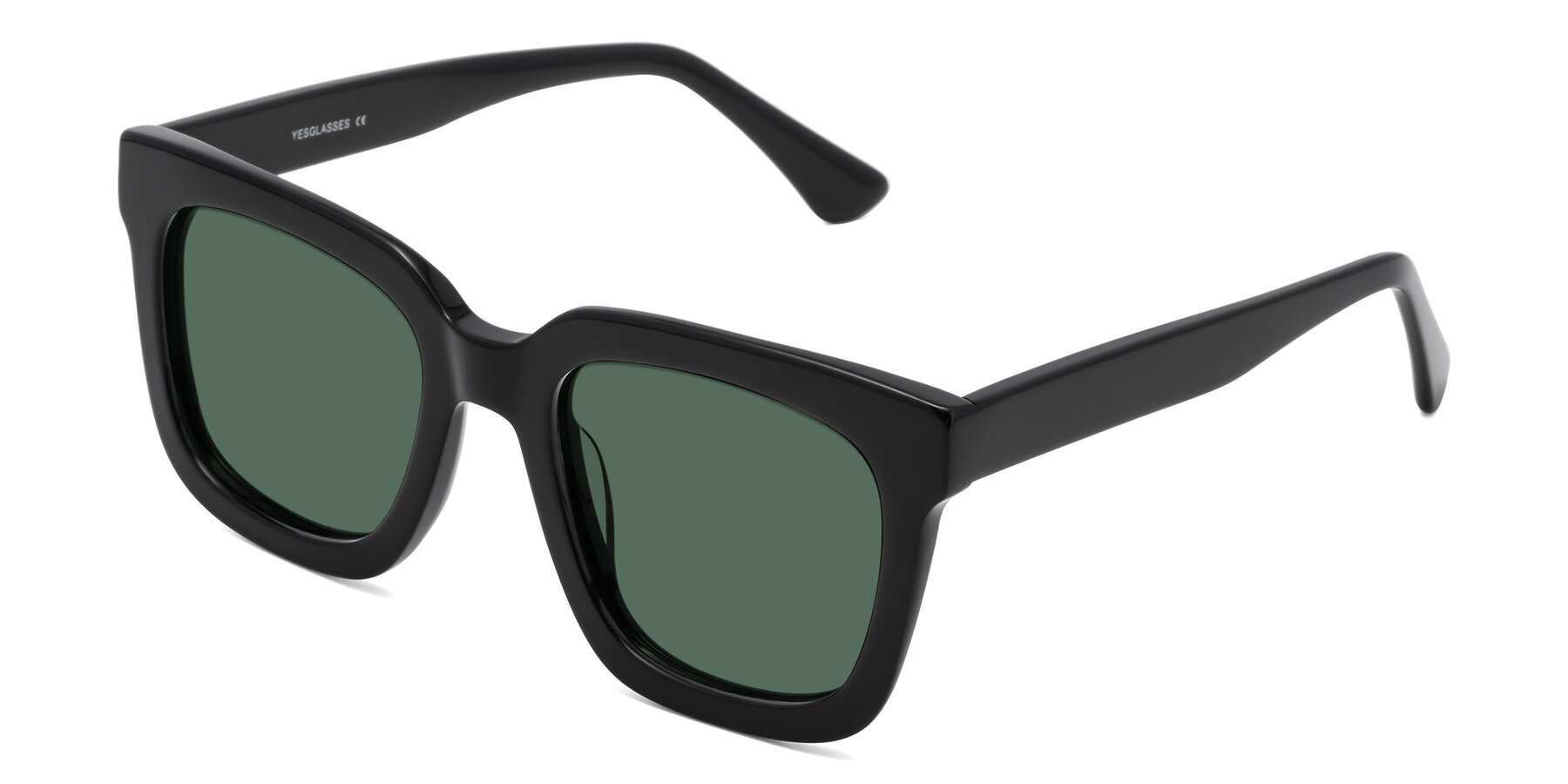 Angle of Parr in Black with Green Polarized Lenses