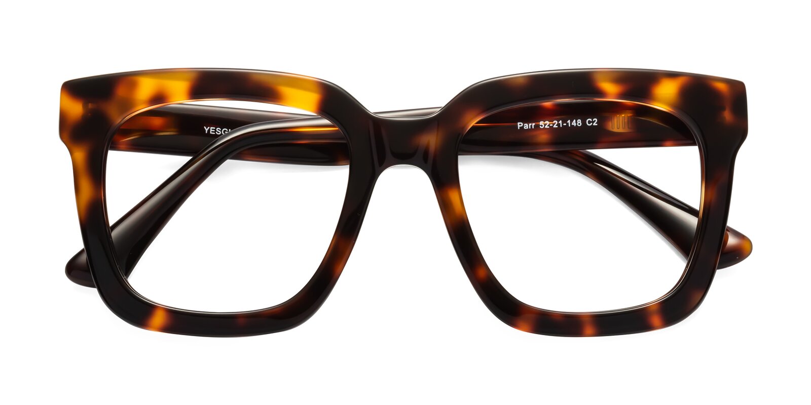 Tortoise Oversized Acetate Square Eyeglasses Parr