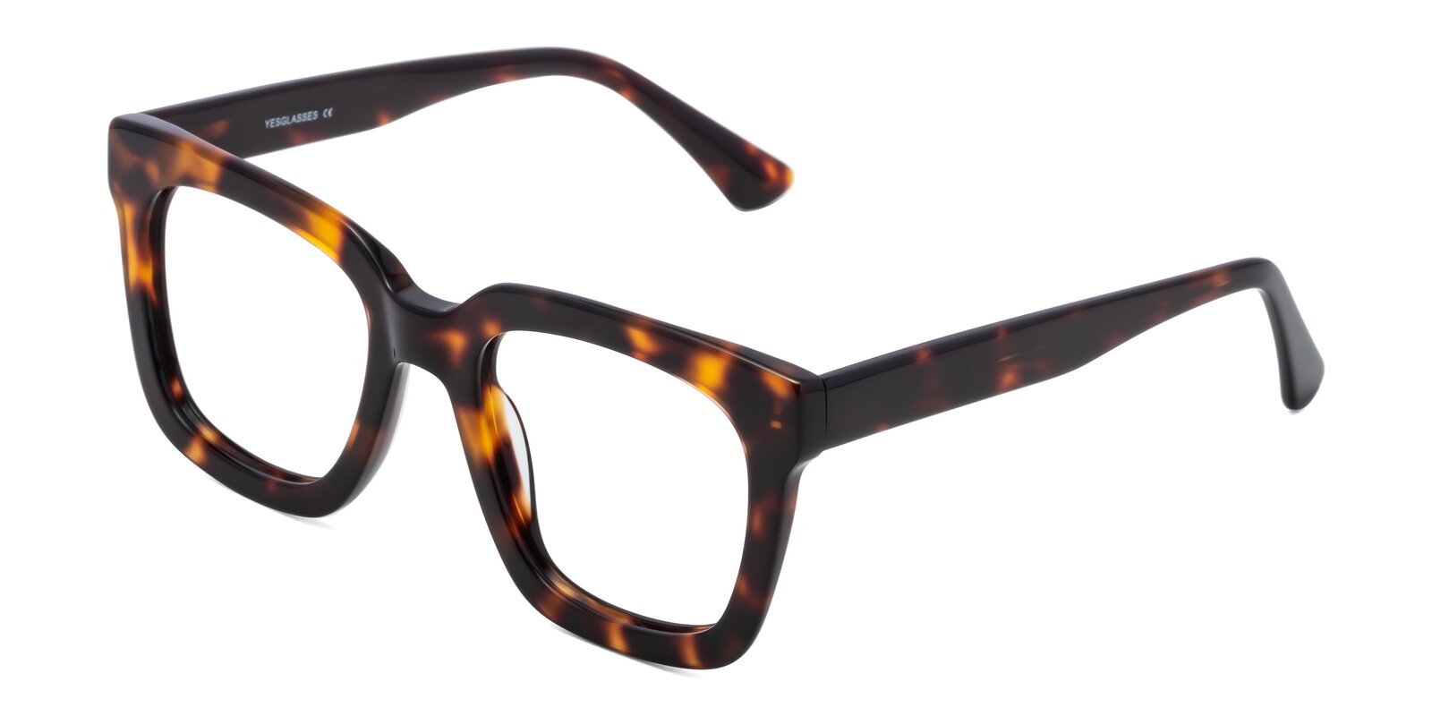 Tortoise Oversized Acetate Square Eyeglasses Parr