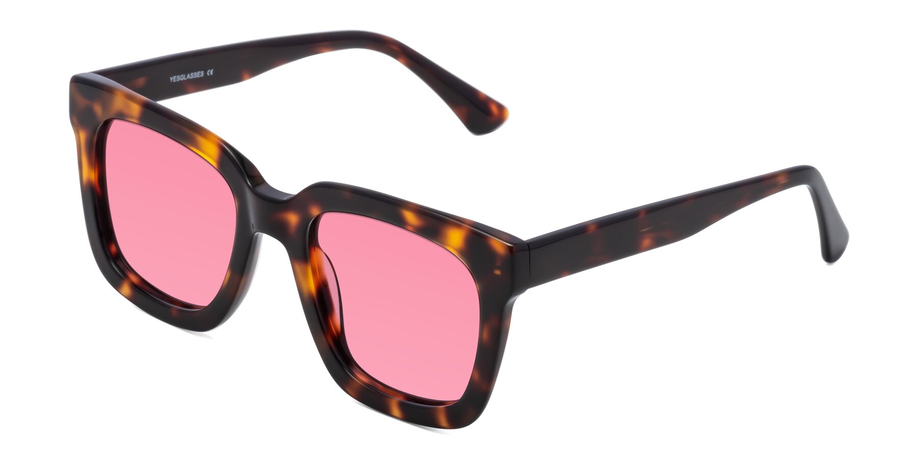 Angle of Parr in Tortoise with Pink Tinted Lenses