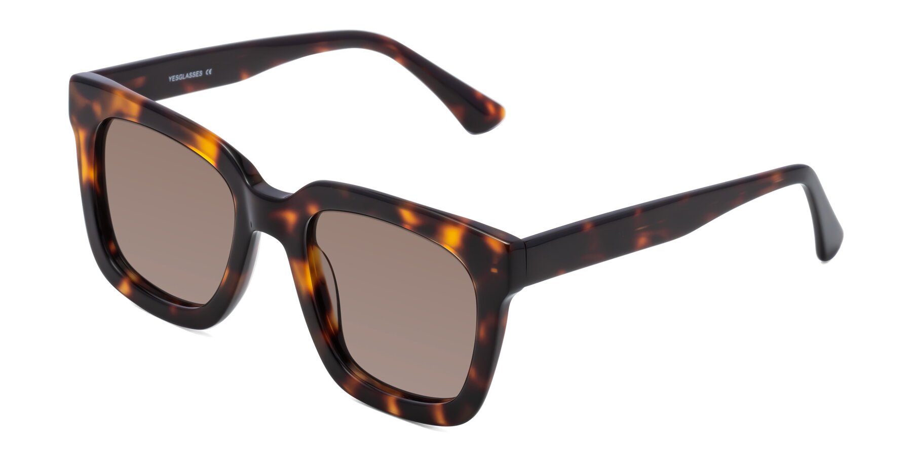 Angle of Parr in Tortoise with Medium Brown Tinted Lenses