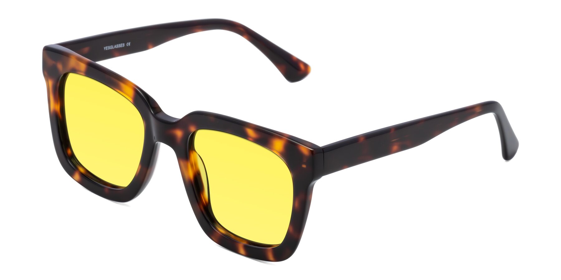 Angle of Parr in Tortoise with Medium Yellow Tinted Lenses