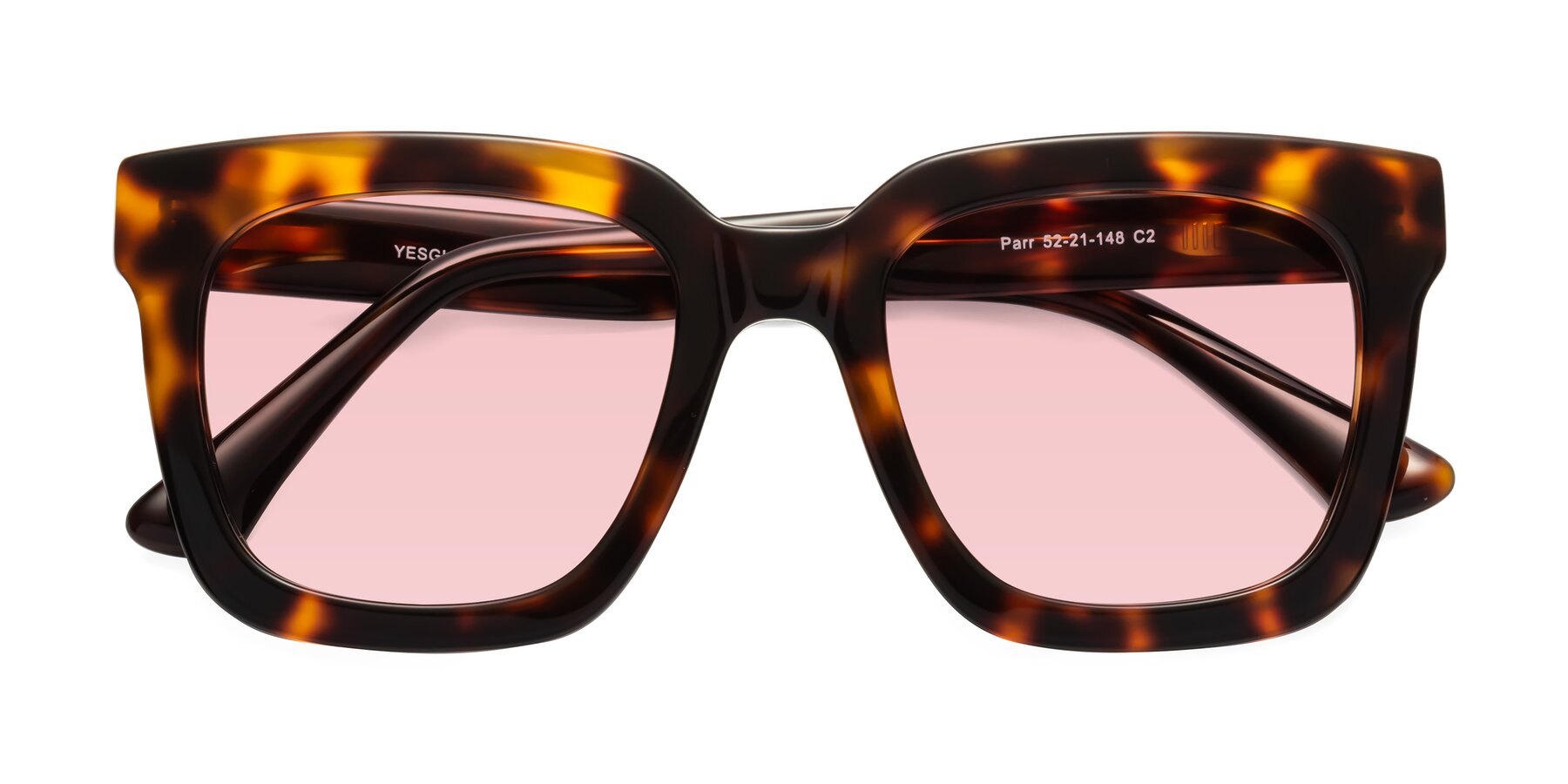 Folded Front of Parr in Tortoise with Light Garnet Tinted Lenses