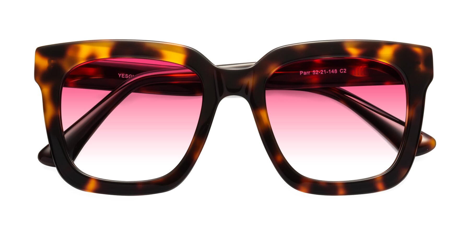 Folded Front of Parr in Tortoise with Pink Gradient Lenses