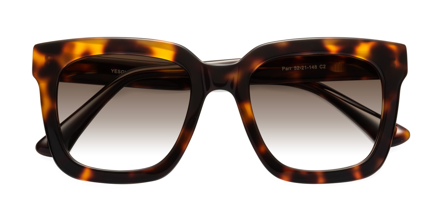 Folded Front of Parr in Tortoise with Brown Gradient Lenses