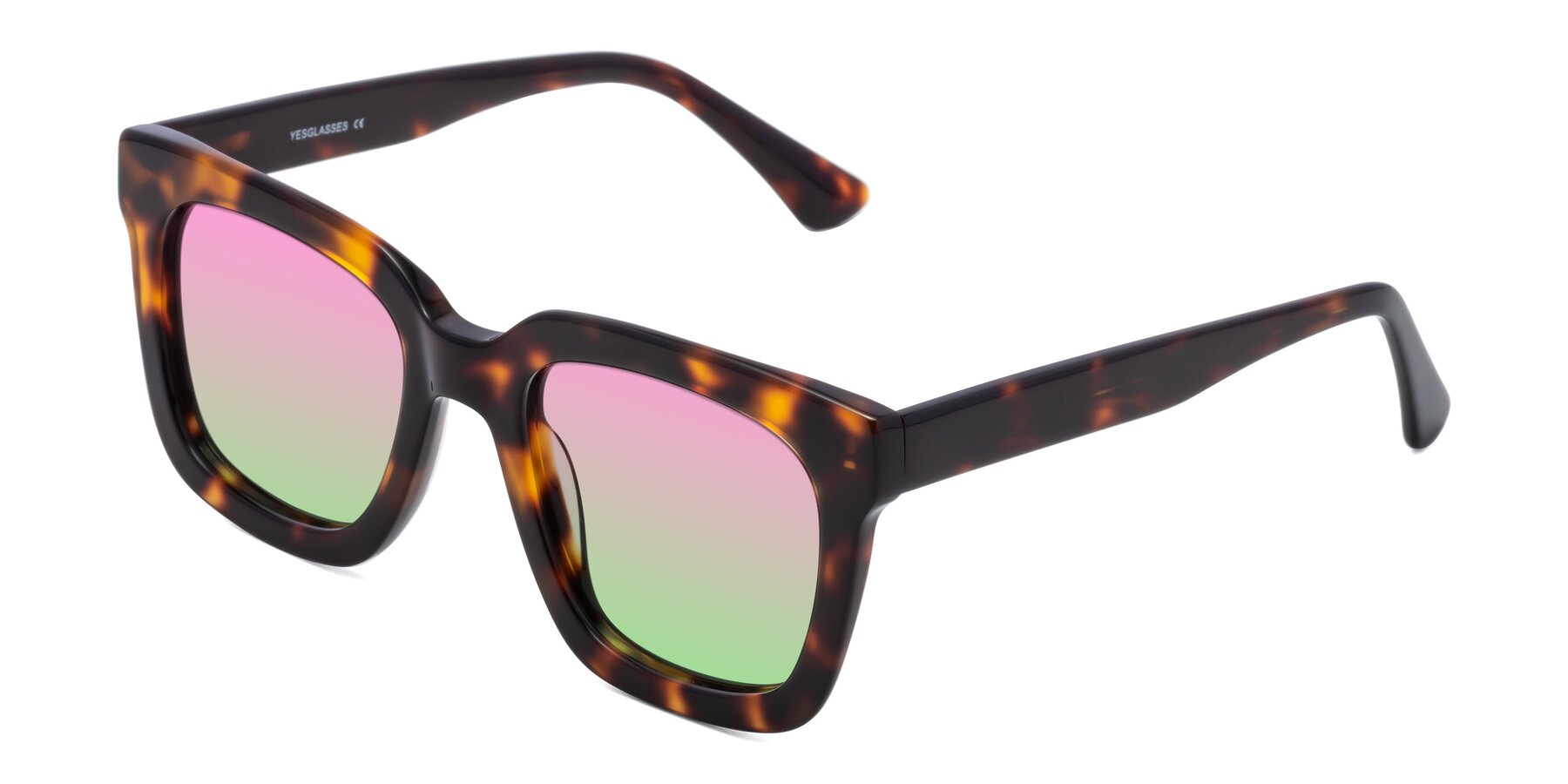 Angle of Parr in Tortoise with Pink / Green Gradient Lenses