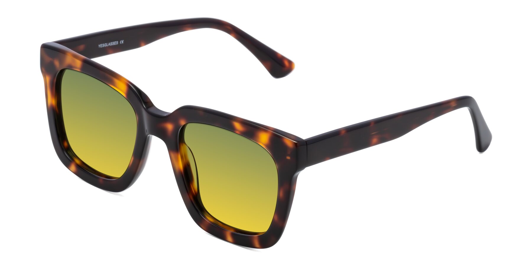 Angle of Parr in Tortoise with Green / Yellow Gradient Lenses