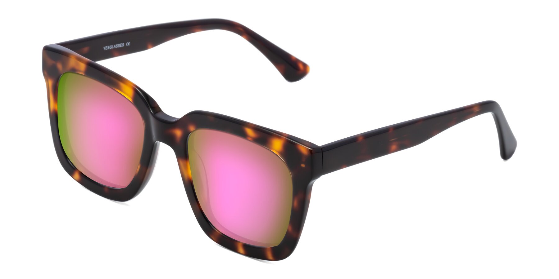Angle of Parr in Tortoise with Pink Mirrored Lenses