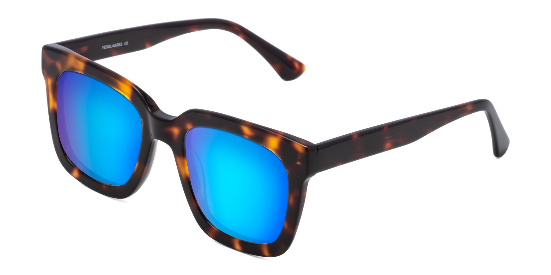 Angle of Parr in Tortoise with Blue Mirrored Lenses