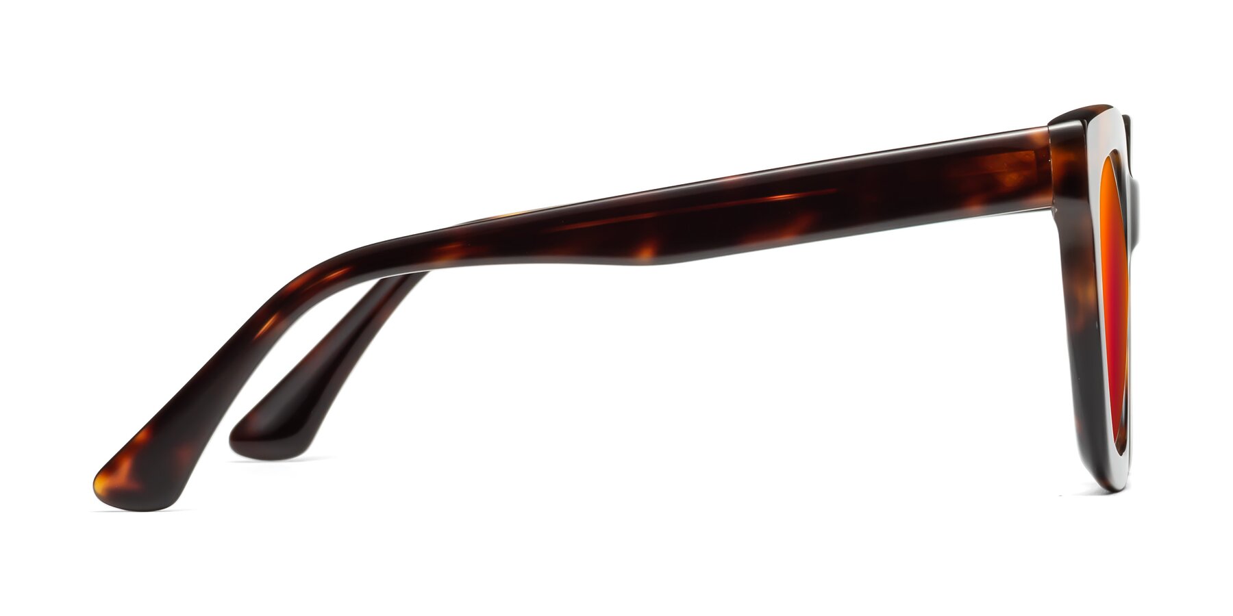 Side of Parr in Tortoise with Red Gold Mirrored Lenses