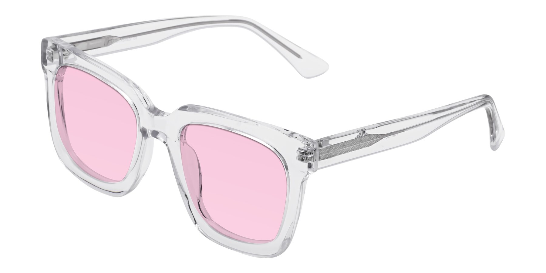 Angle of Parr in Clear with Light Pink Tinted Lenses