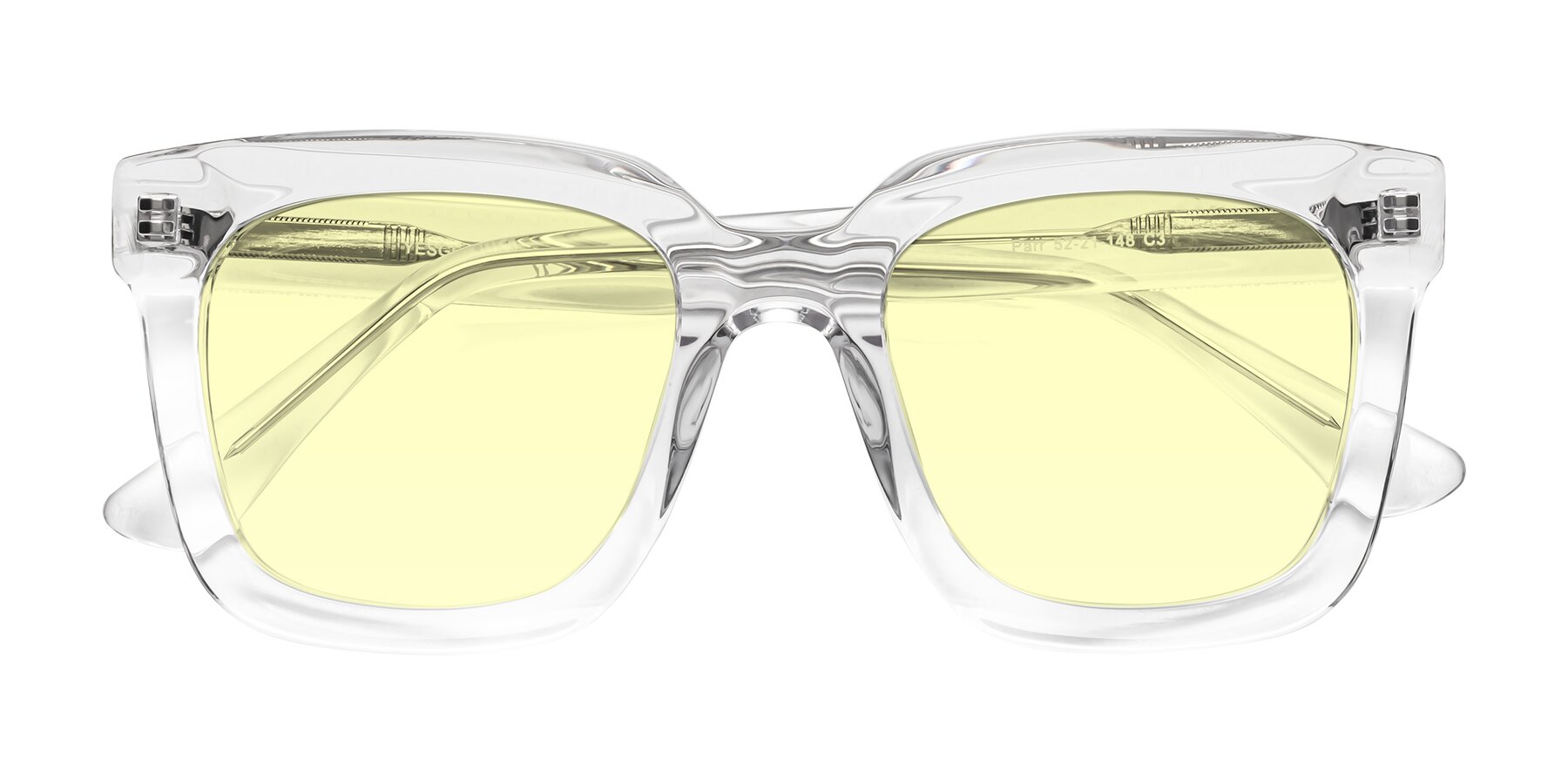 Folded Front of Parr in Clear with Light Yellow Tinted Lenses
