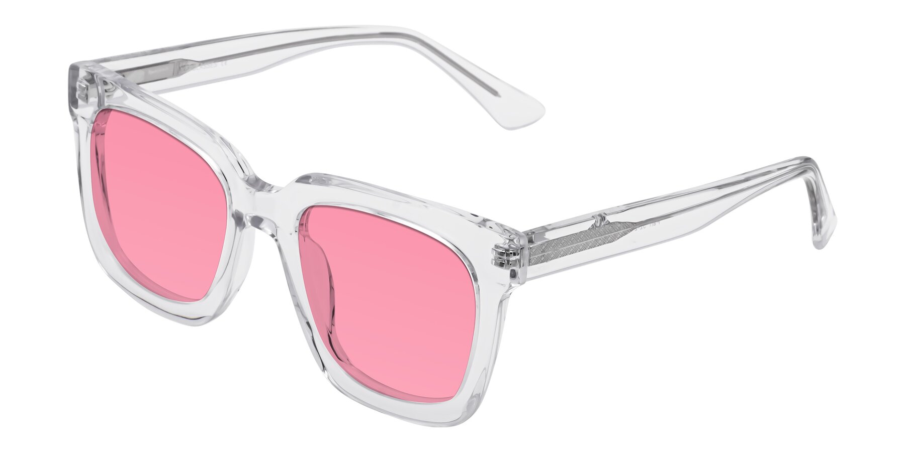 Angle of Parr in Clear with Pink Tinted Lenses