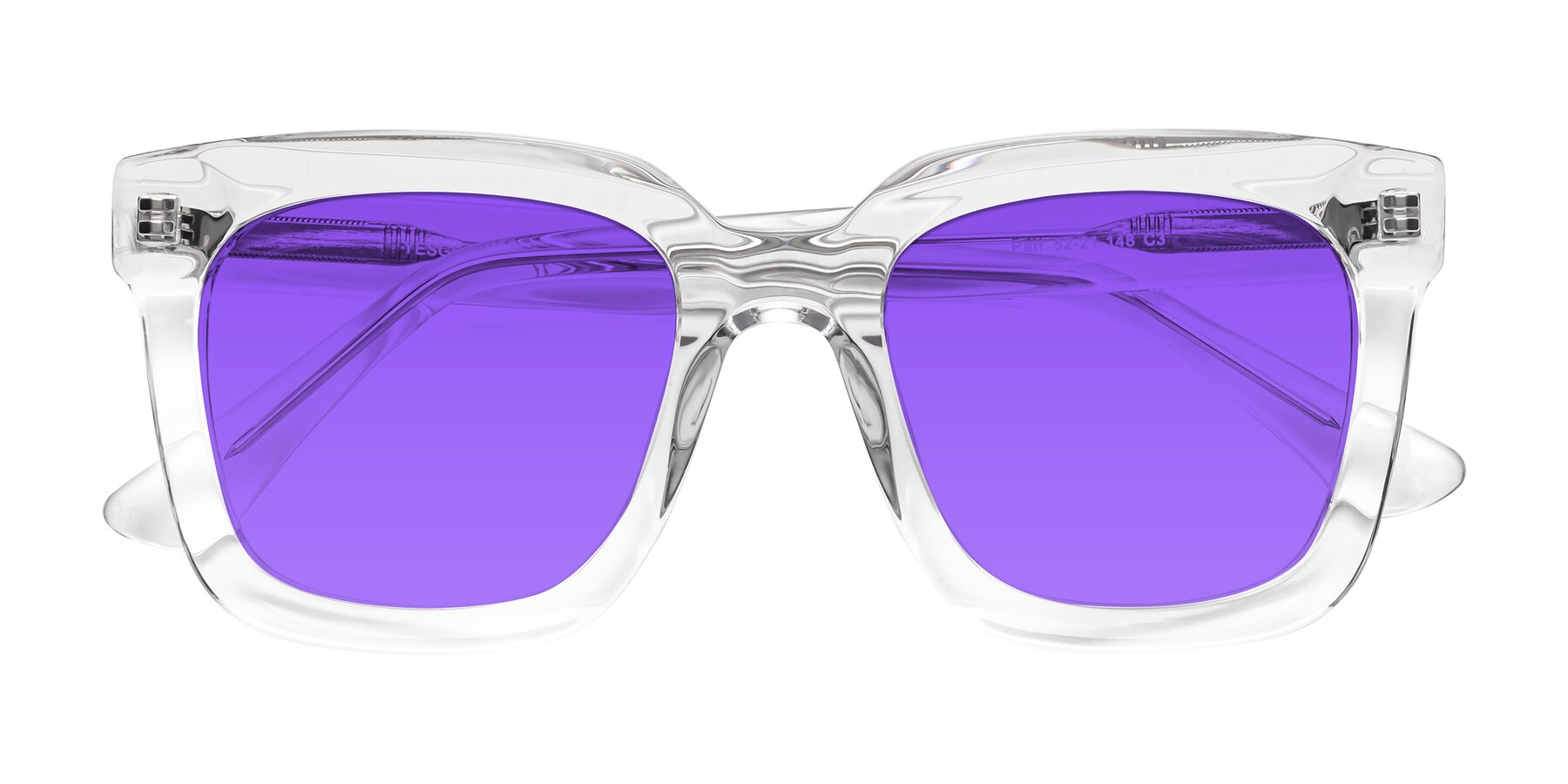 Folded Front of Parr in Clear with Purple Tinted Lenses