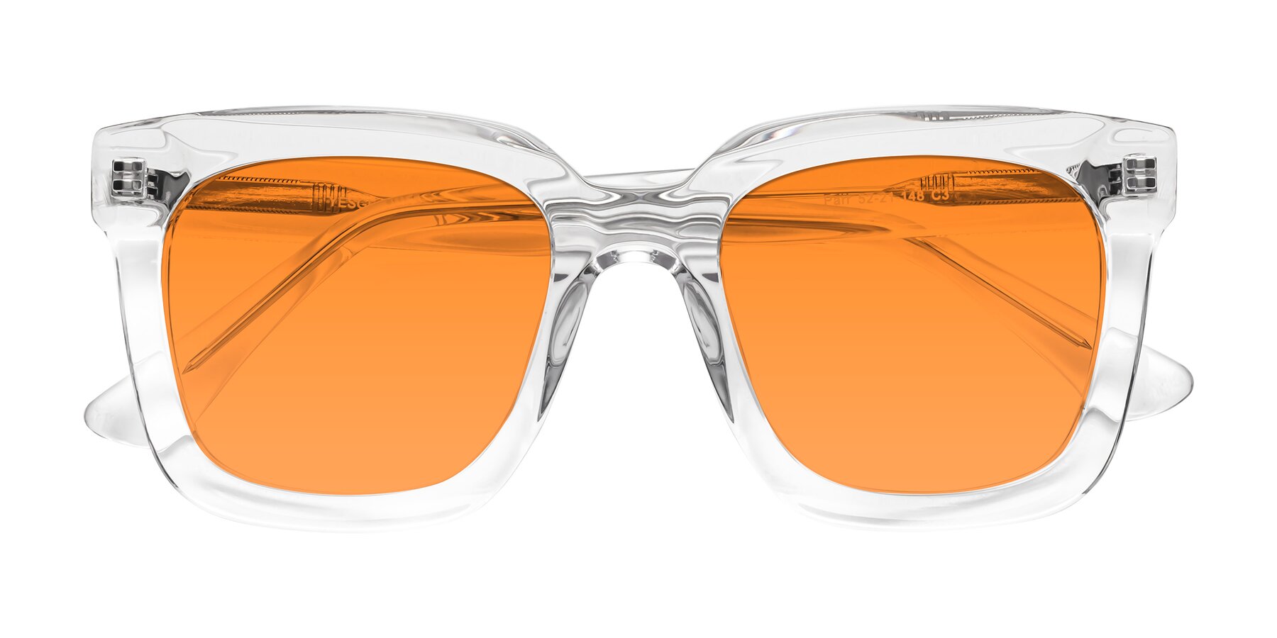 Folded Front of Parr in Clear with Orange Tinted Lenses
