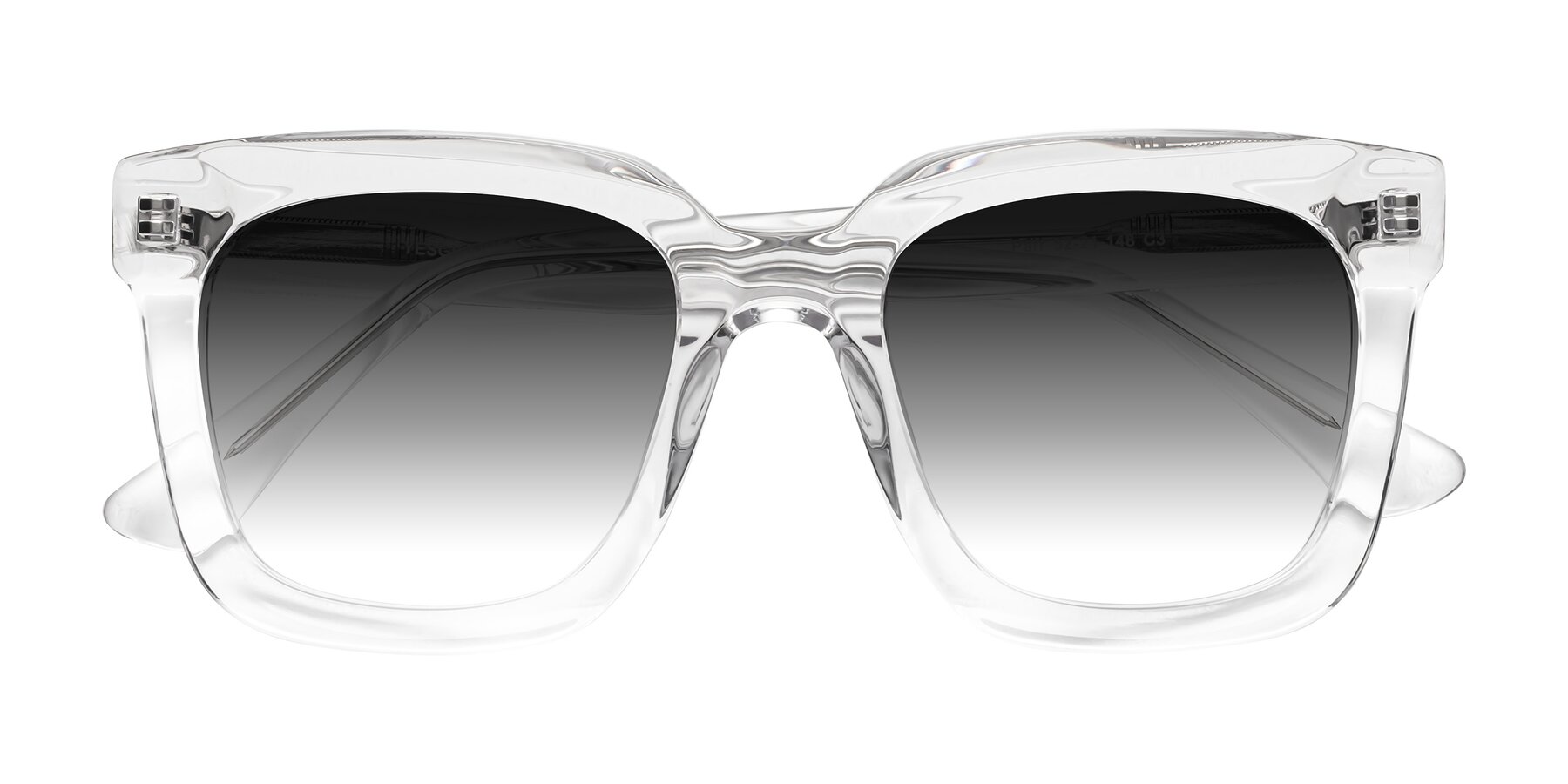 Folded Front of Parr in Clear with Gray Gradient Lenses
