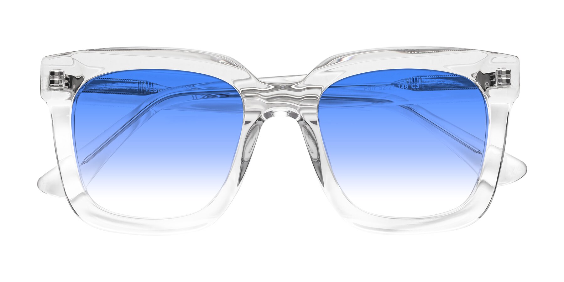 Folded Front of Parr in Clear with Blue Gradient Lenses