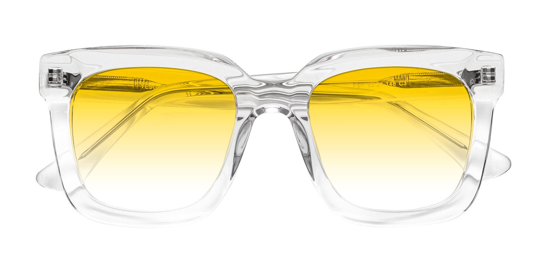 Folded Front of Parr in Clear with Yellow Gradient Lenses