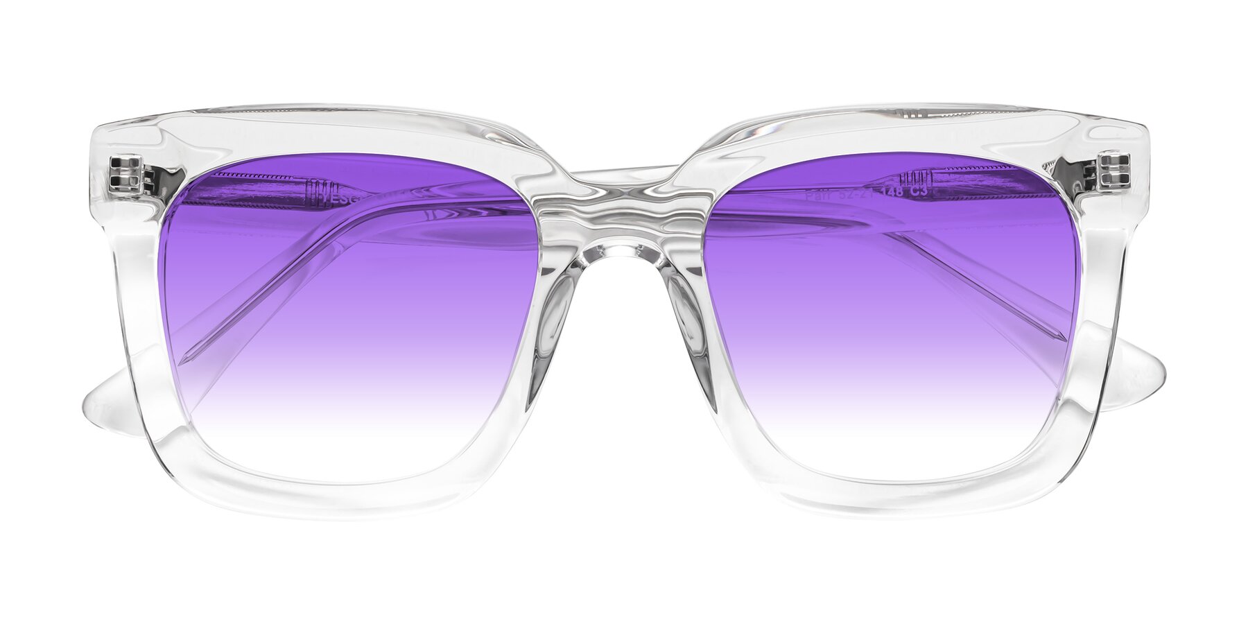 Folded Front of Parr in Clear with Purple Gradient Lenses