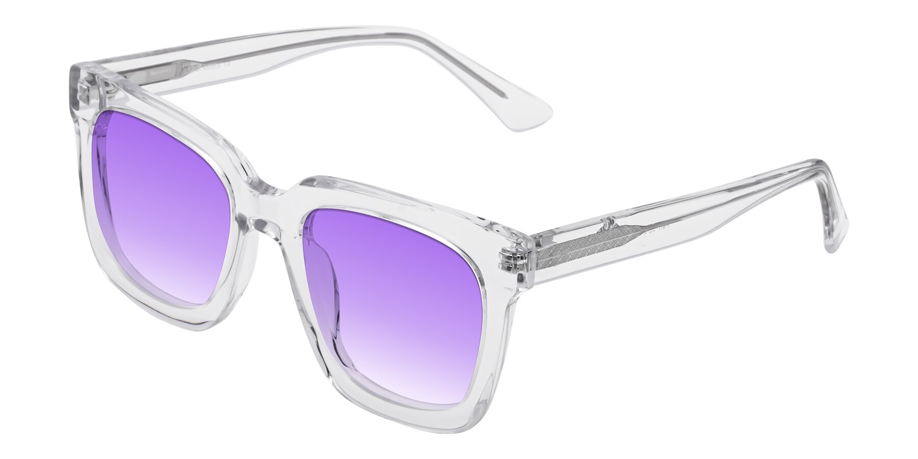 Angle of Parr in Clear with Purple Gradient Lenses