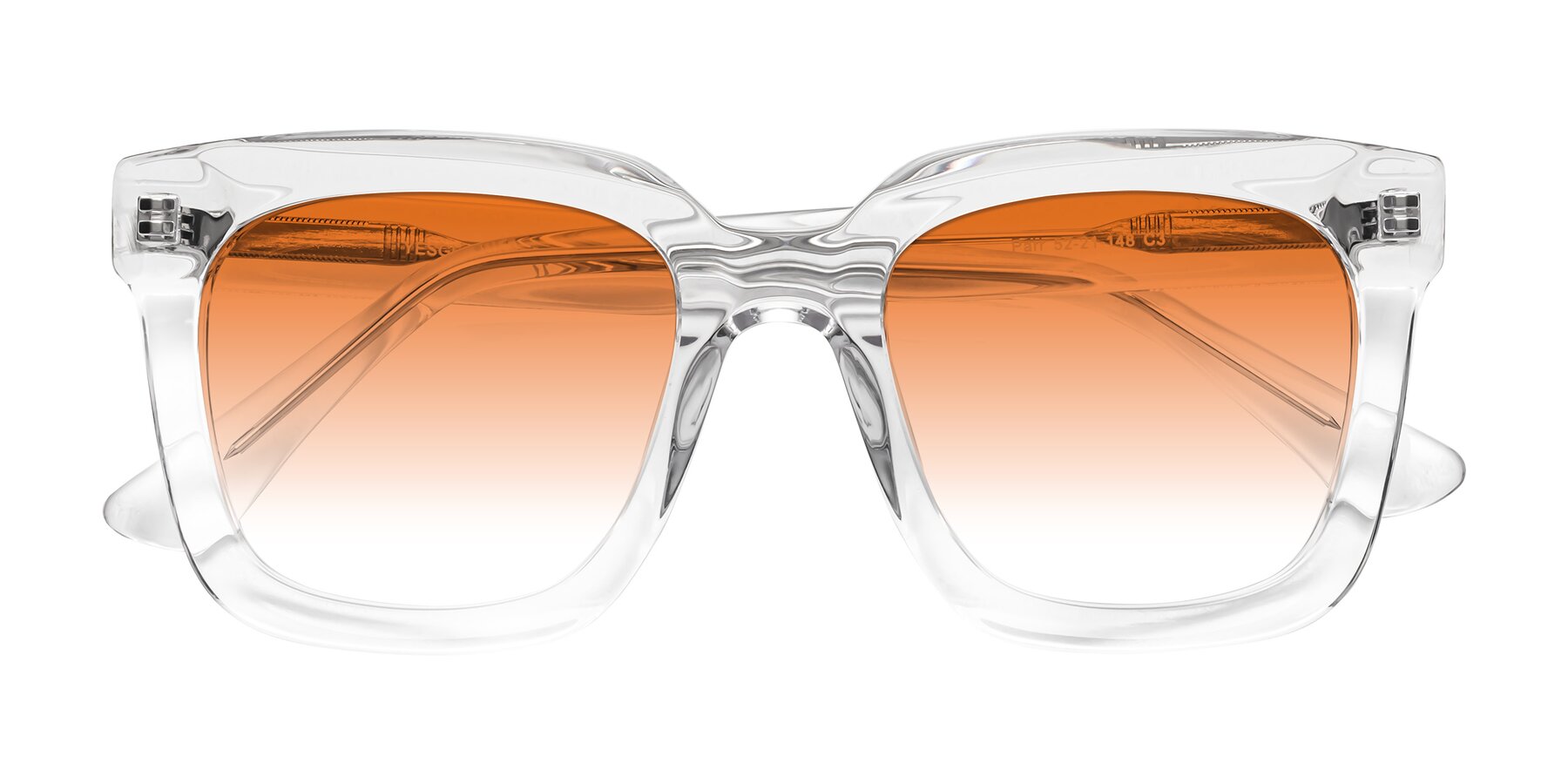 Folded Front of Parr in Clear with Orange Gradient Lenses