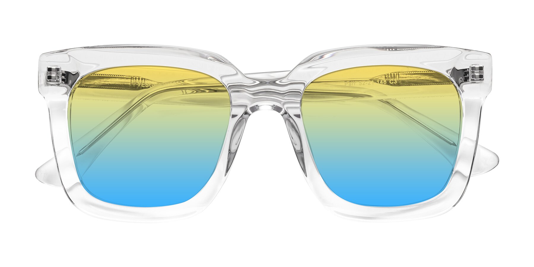 Folded Front of Parr in Clear with Yellow / Blue Gradient Lenses