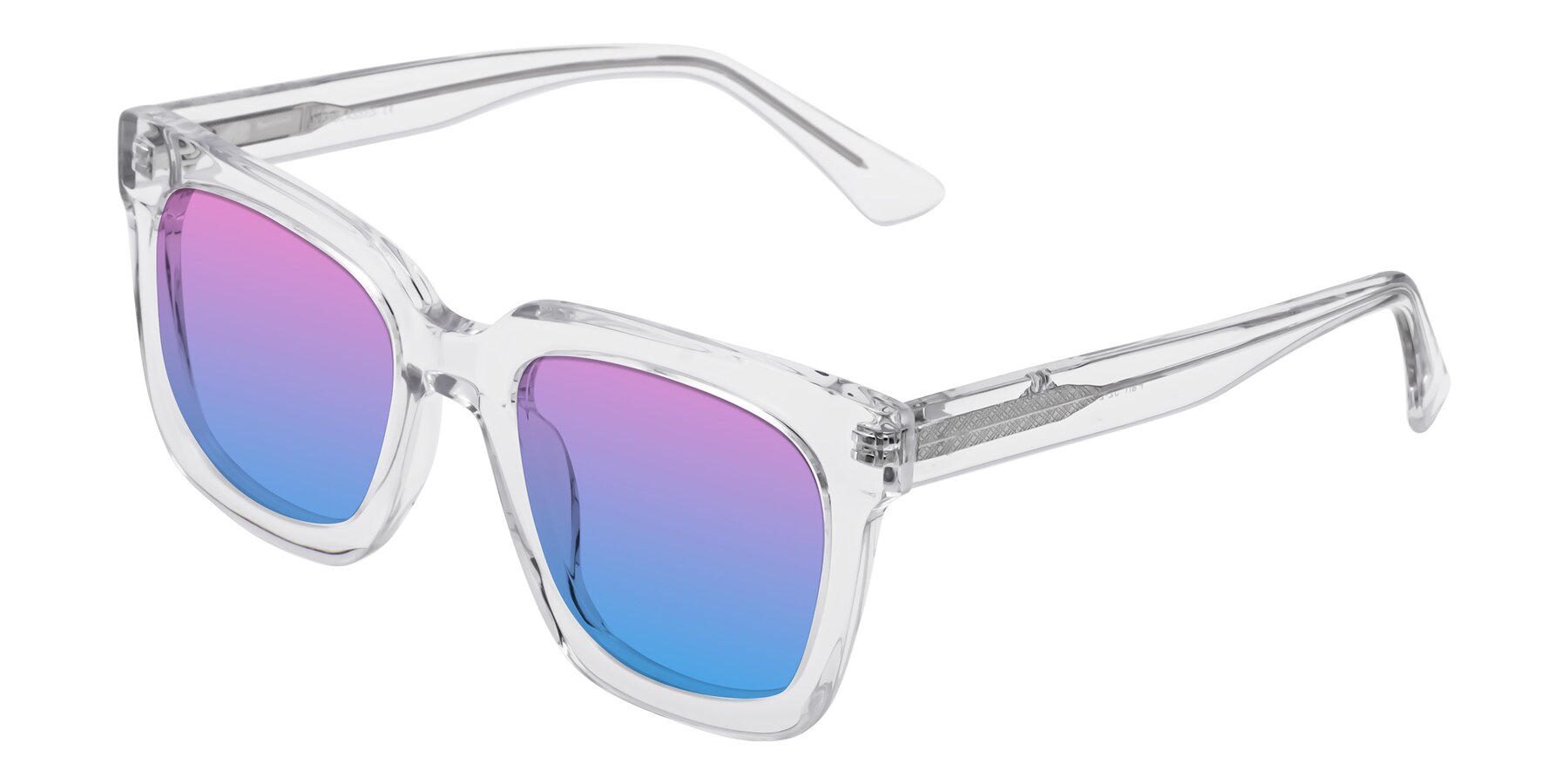 Angle of Parr in Clear with Pink / Blue Gradient Lenses