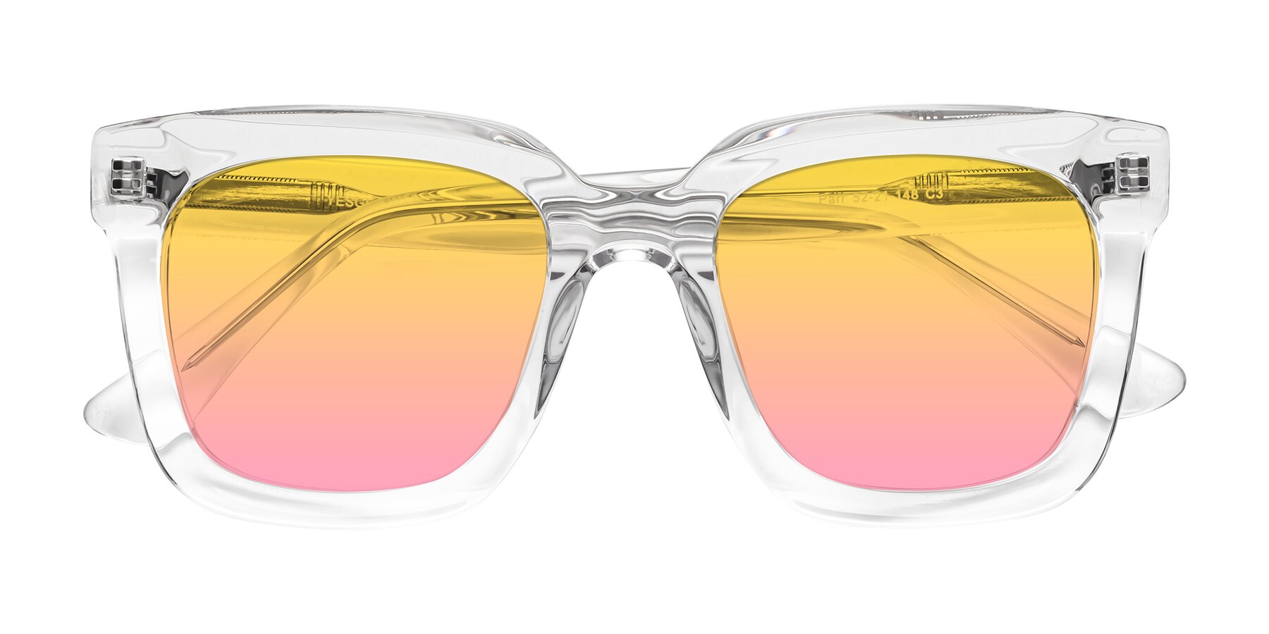 Folded Front of Parr in Clear with Yellow / Pink Gradient Lenses