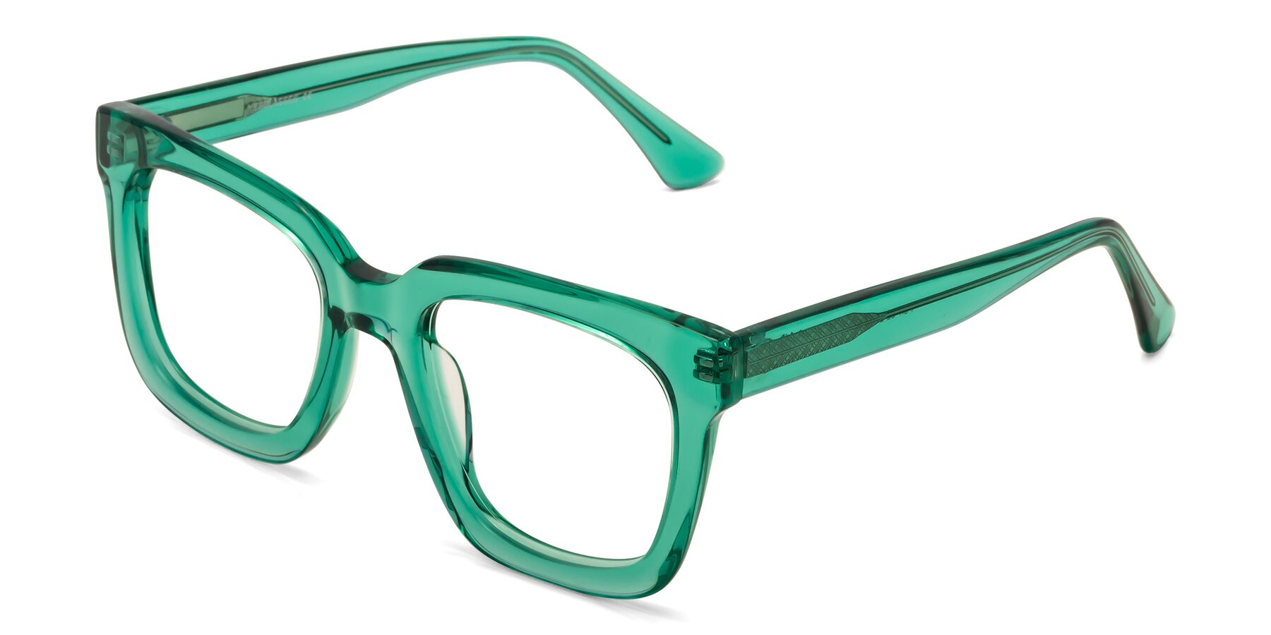 Angle of Parr in Green with Clear Reading Eyeglass Lenses