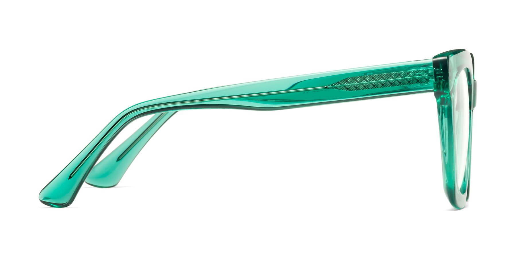 Side of Parr in Green with Clear Reading Eyeglass Lenses