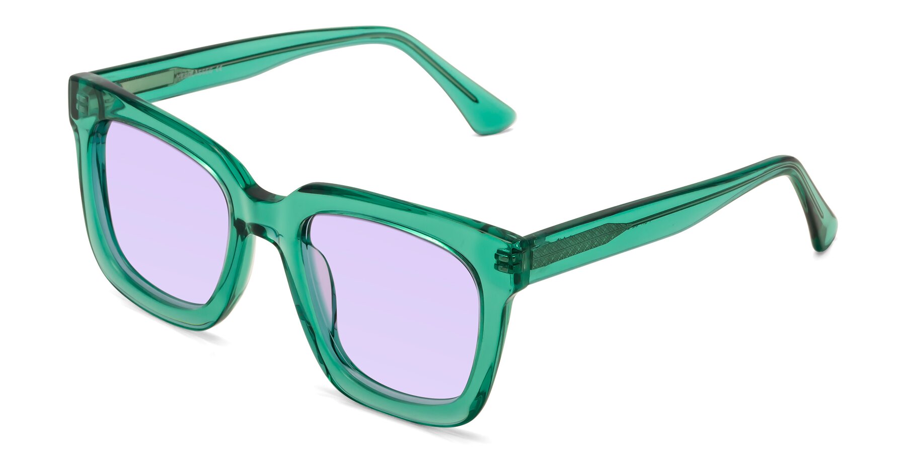 Angle of Parr in Green with Light Purple Tinted Lenses