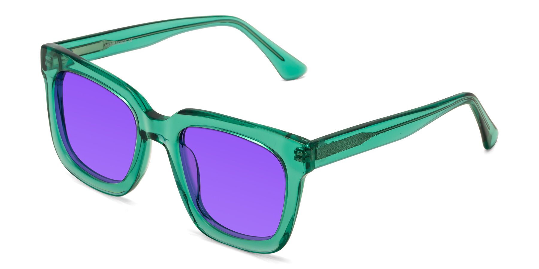 Angle of Parr in Green with Purple Tinted Lenses