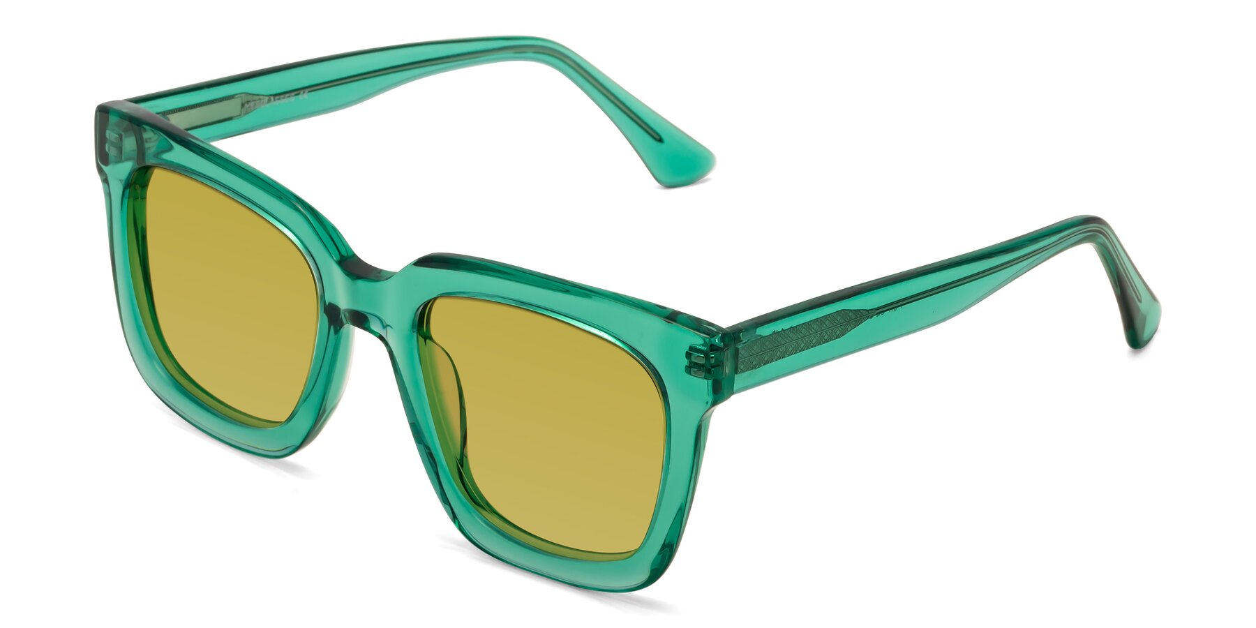 Angle of Parr in Green with Champagne Tinted Lenses