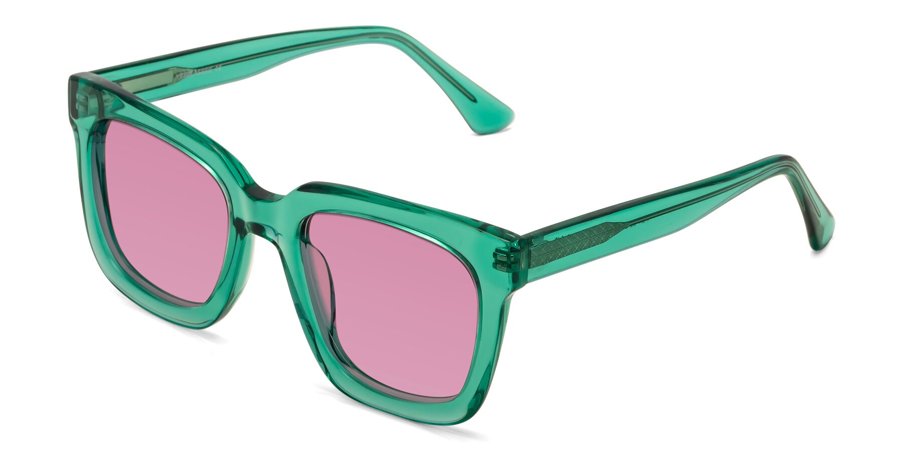 Angle of Parr in Green with Medium Wine Tinted Lenses