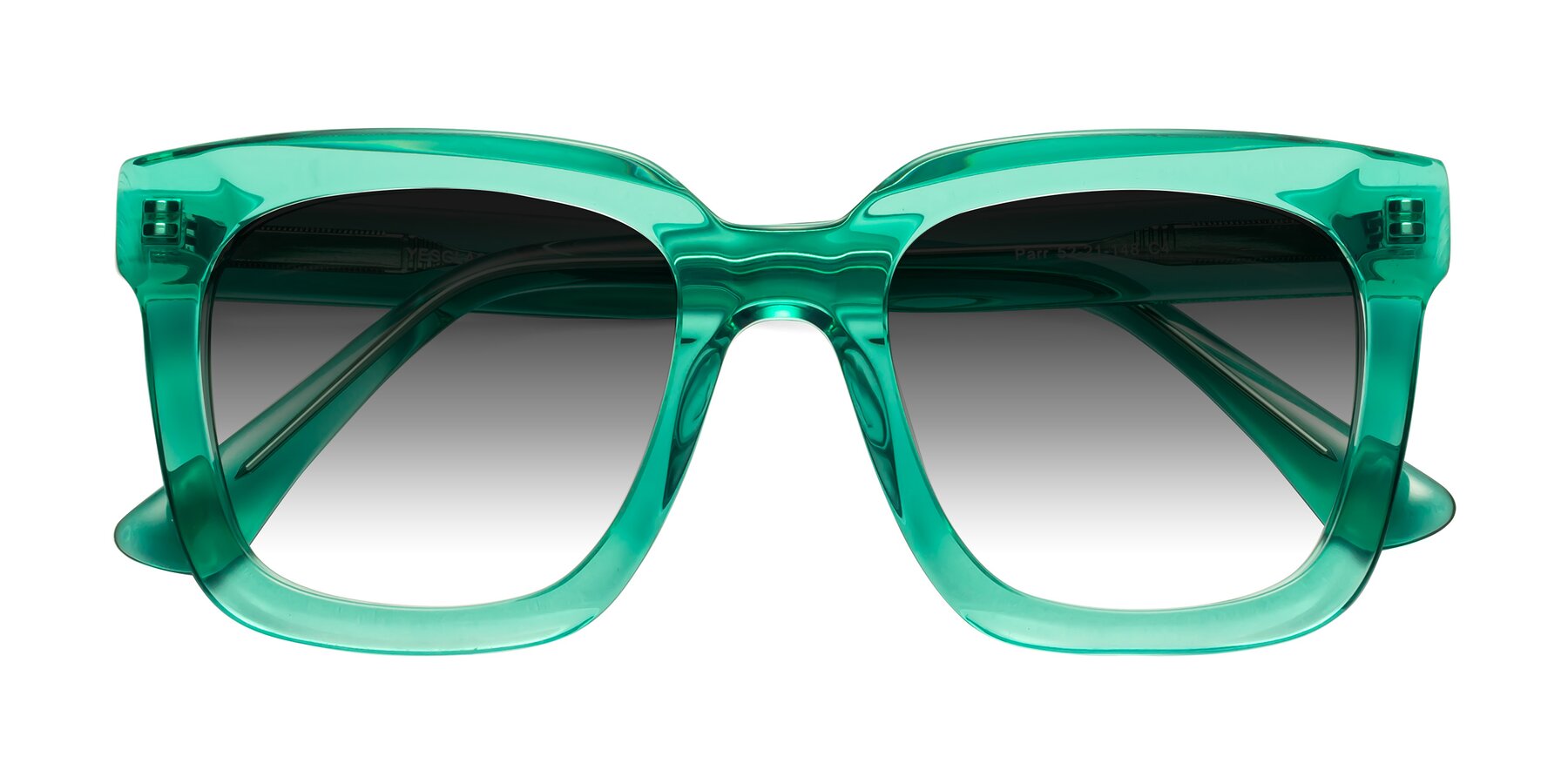 Folded Front of Parr in Green with Gray Gradient Lenses