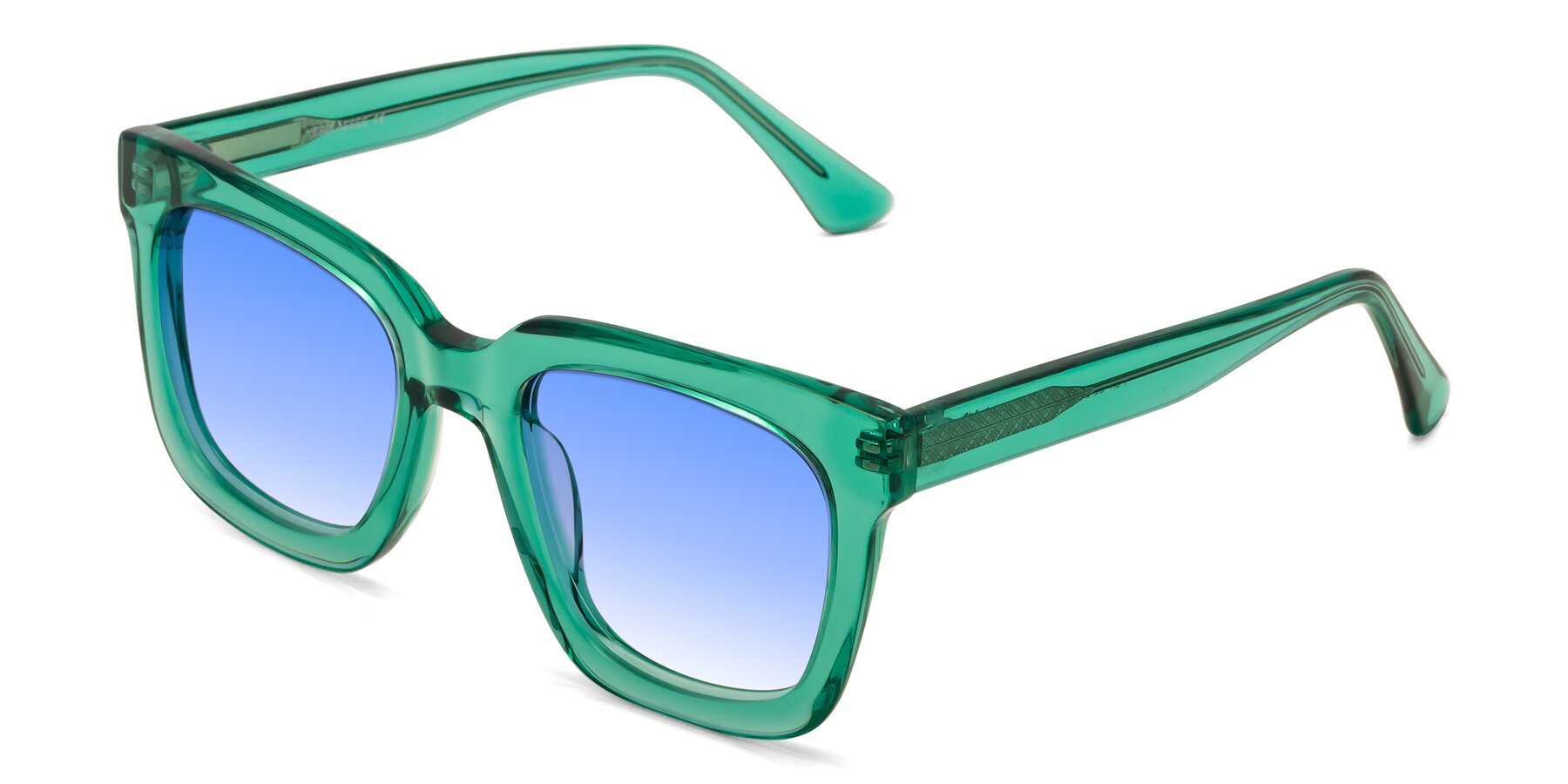 Angle of Parr in Green with Blue Gradient Lenses