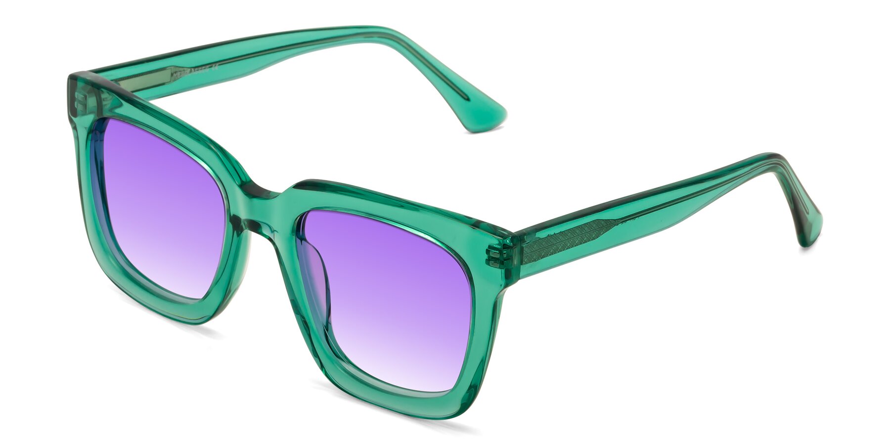 Angle of Parr in Green with Purple Gradient Lenses