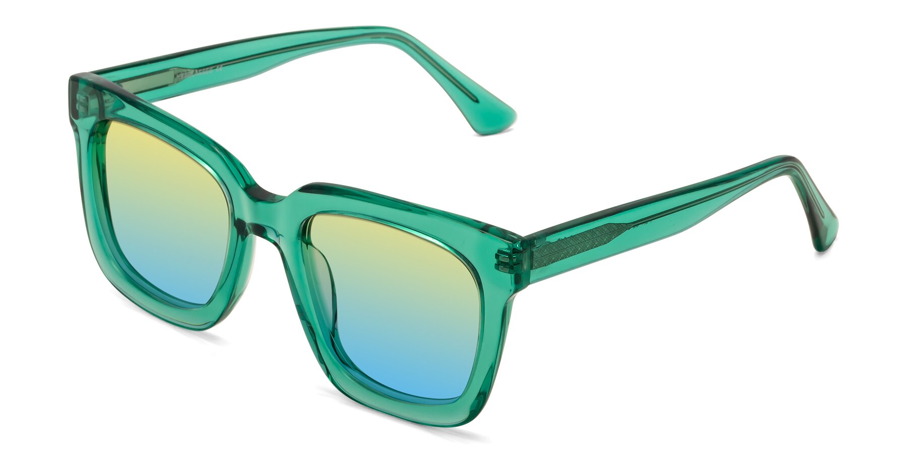 Angle of Parr in Green with Yellow / Blue Gradient Lenses