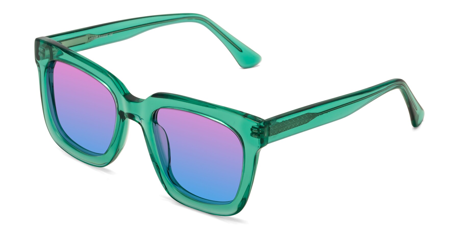 Angle of Parr in Green with Pink / Blue Gradient Lenses