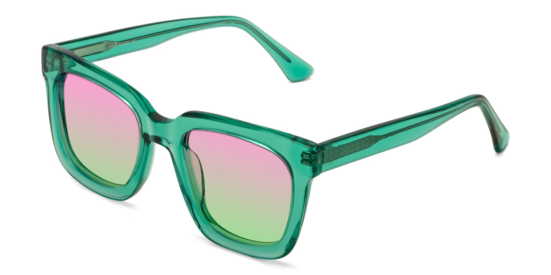 Angle of Parr in Green with Pink / Green Gradient Lenses