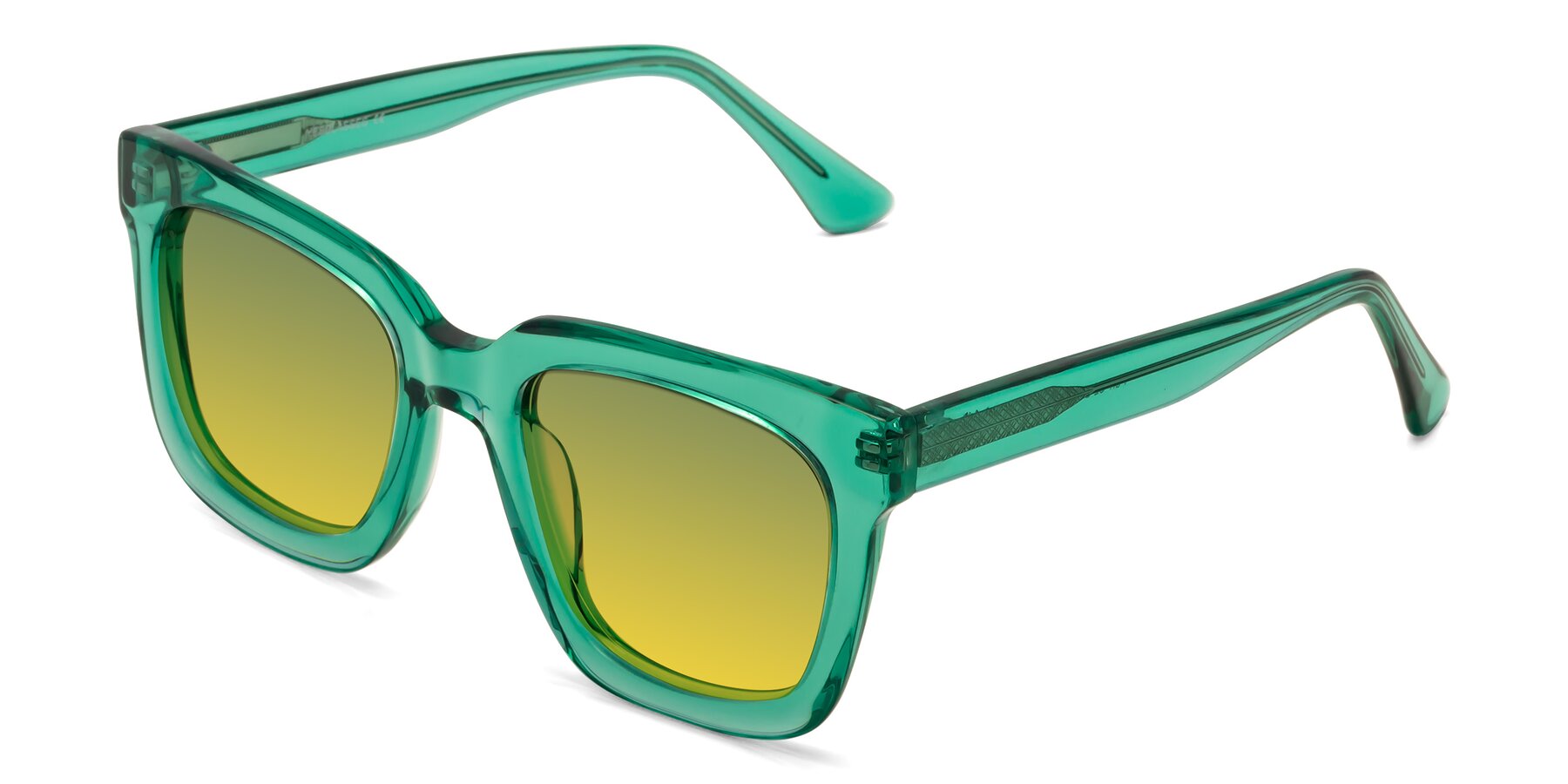 Angle of Parr in Green with Green / Yellow Gradient Lenses