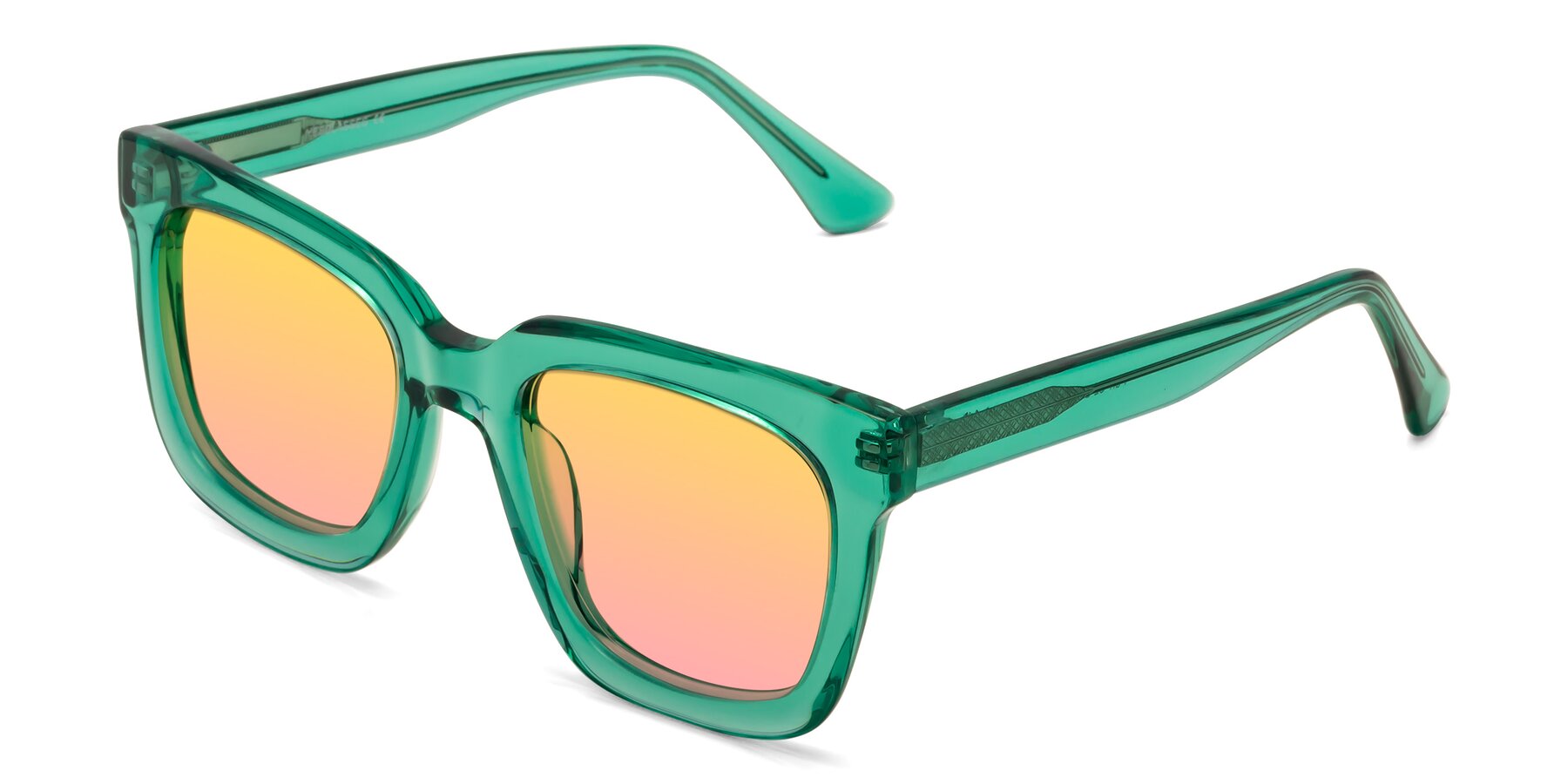 Angle of Parr in Green with Yellow / Pink Gradient Lenses