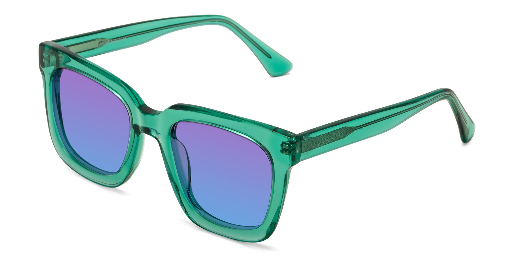 Angle of Parr in Green with Purple / Blue Gradient Lenses