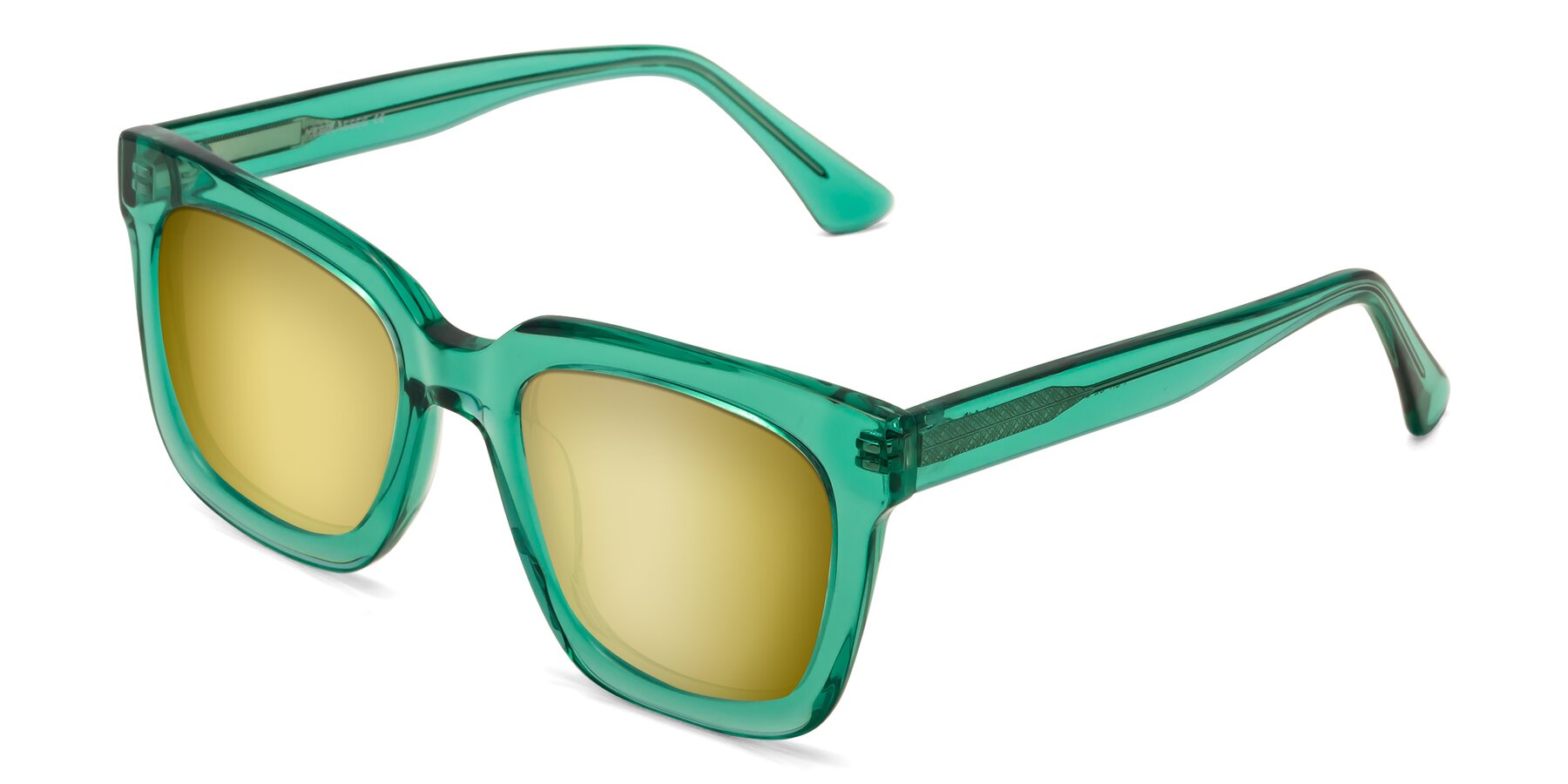 Angle of Parr in Green with Gold Mirrored Lenses