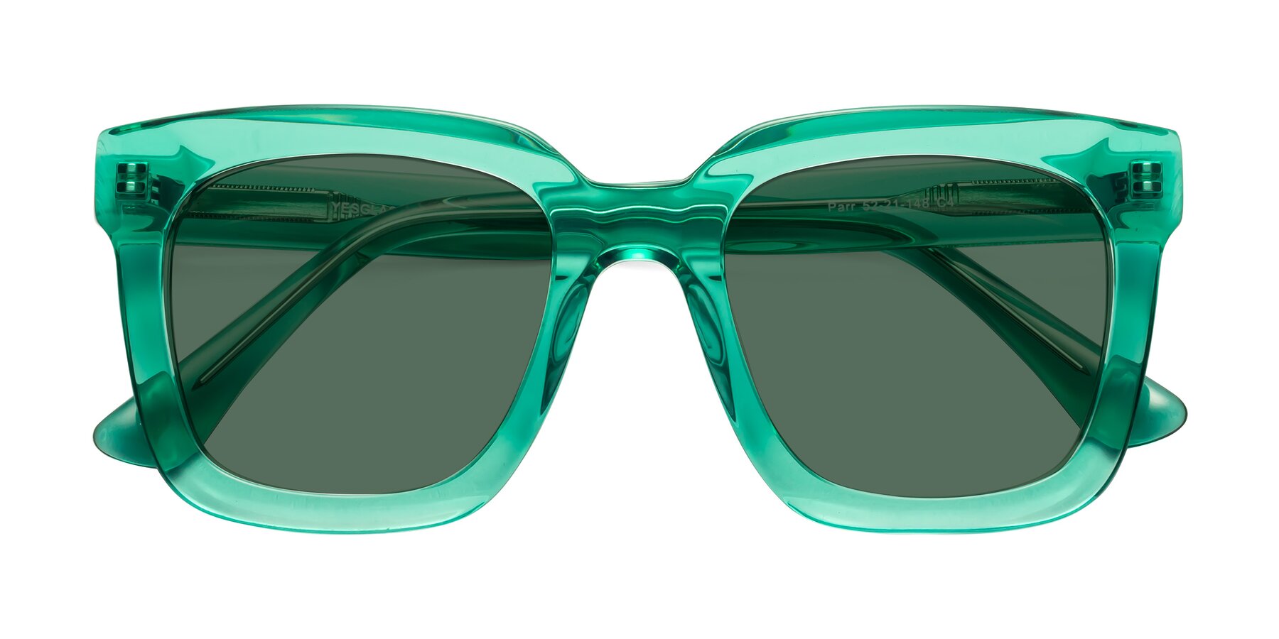 Folded Front of Parr in Green with Green Polarized Lenses