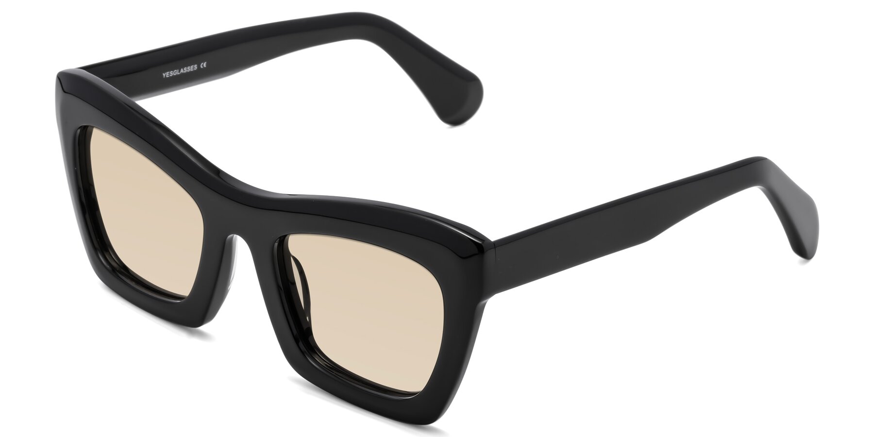 Angle of Randi in Black with Light Brown Tinted Lenses