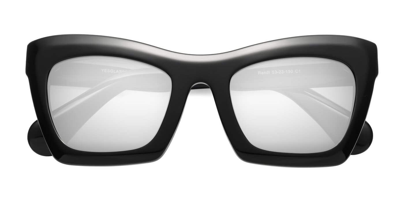 Randi - Black Flash Mirrored Sunglasses