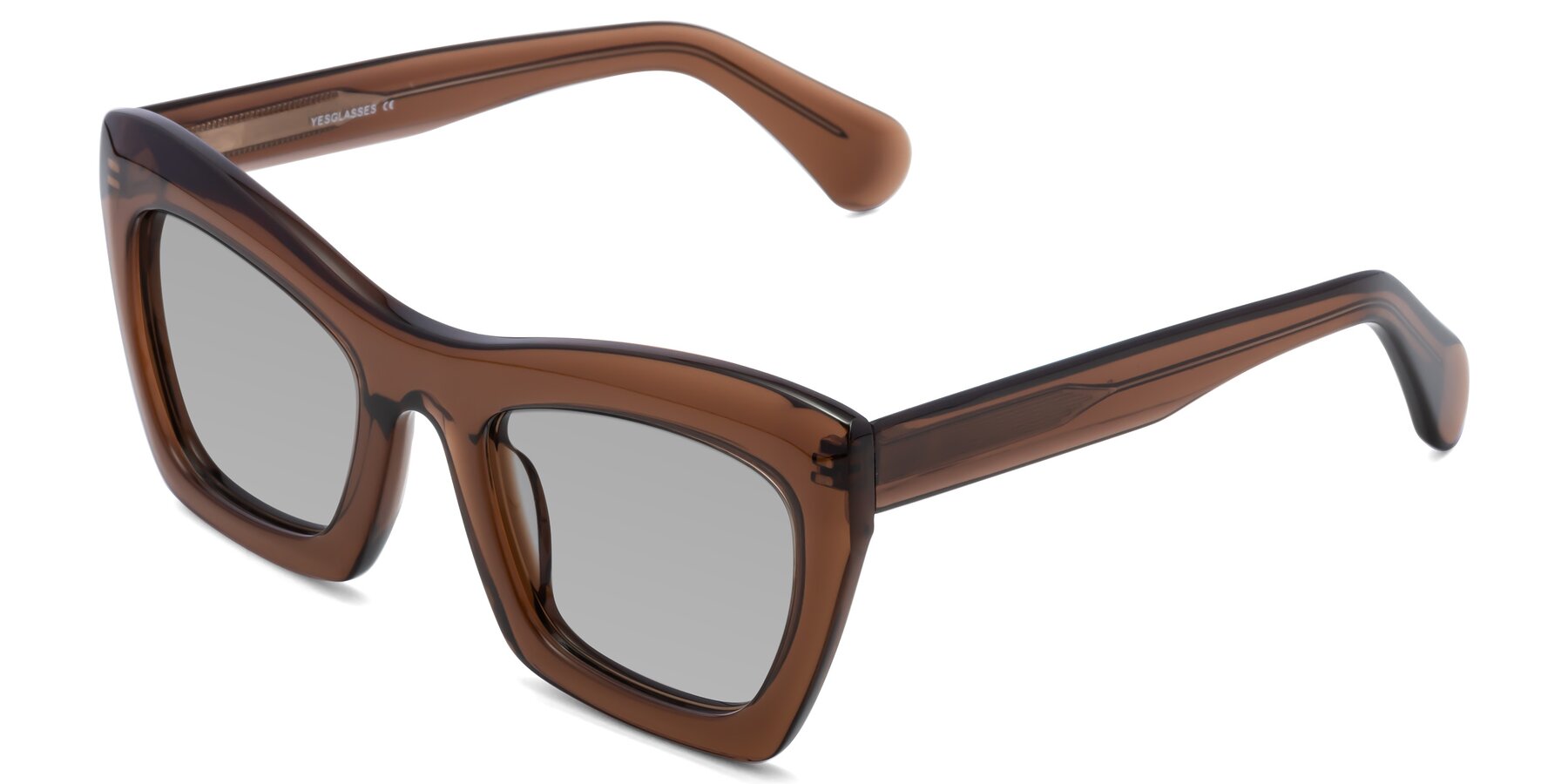Angle of Randi in Brown with Light Gray Tinted Lenses