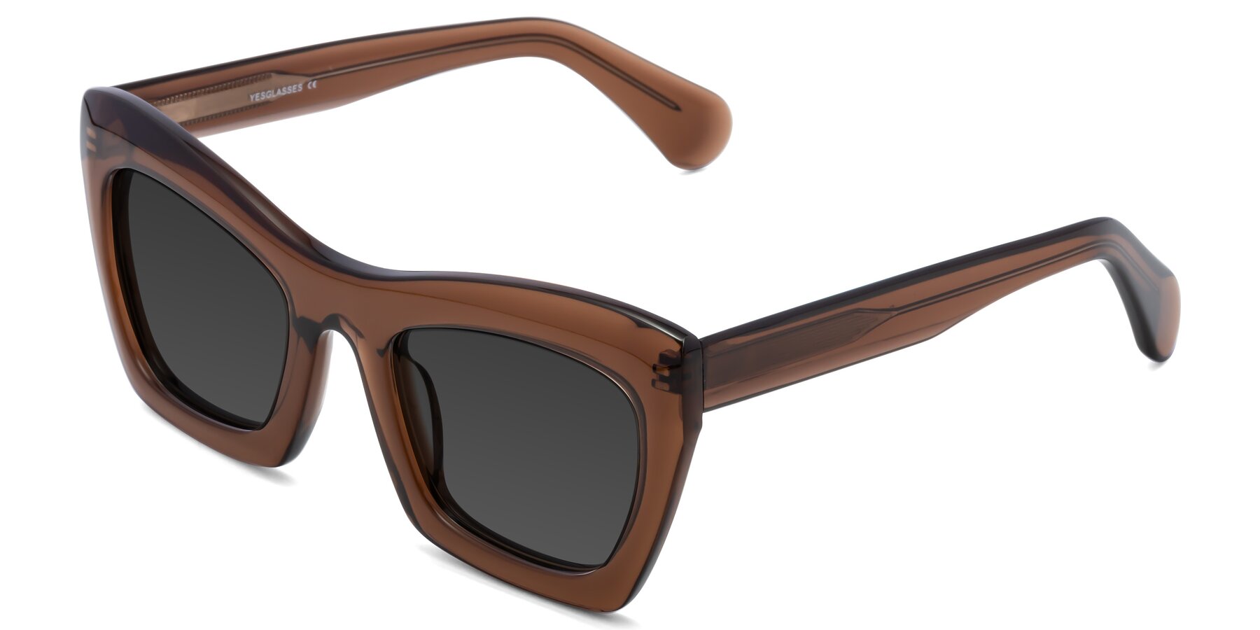 Angle of Randi in Brown with Gray Tinted Lenses